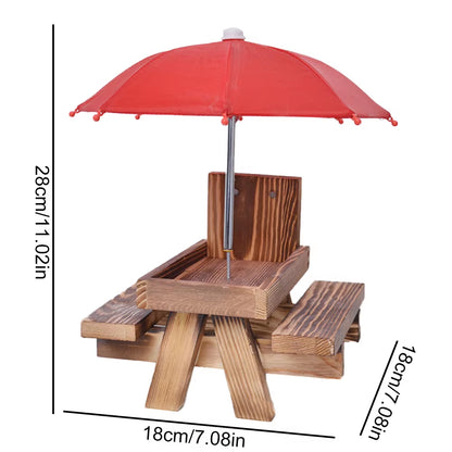 Bench Hanging Feeding Table Mini Umbrella Ornament